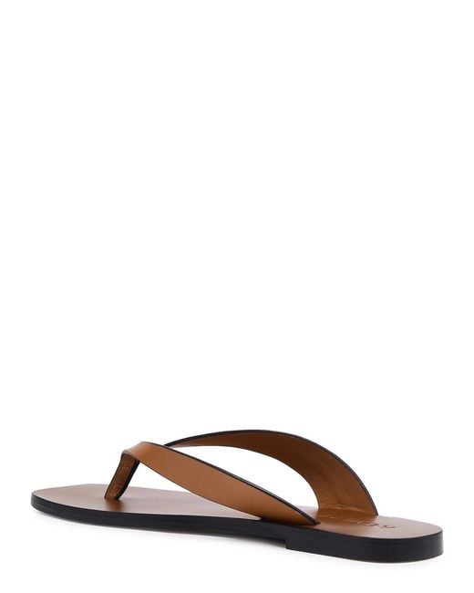 A.Emery Brown Kinto Leather Flip Flops