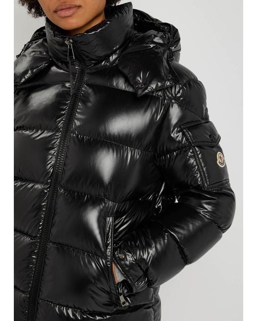 Moncler Black Maire Quilted Hooded Shell Jacket