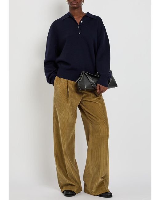 Rohe Natural Wide-Leg Corduroy Trousers