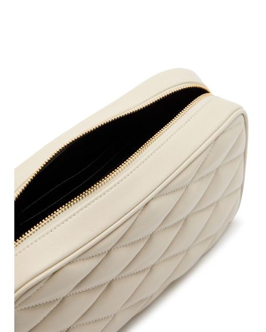 Saint Laurent Natural Small Quilted Leather Camera Bag