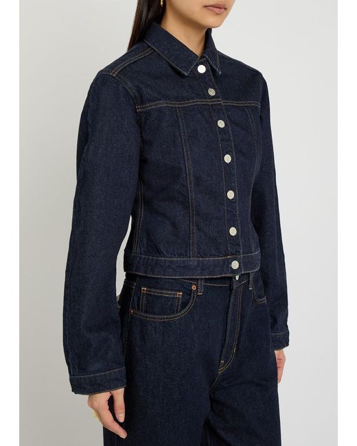 Reformation Blue Knightly Panelled Denim Jacket
