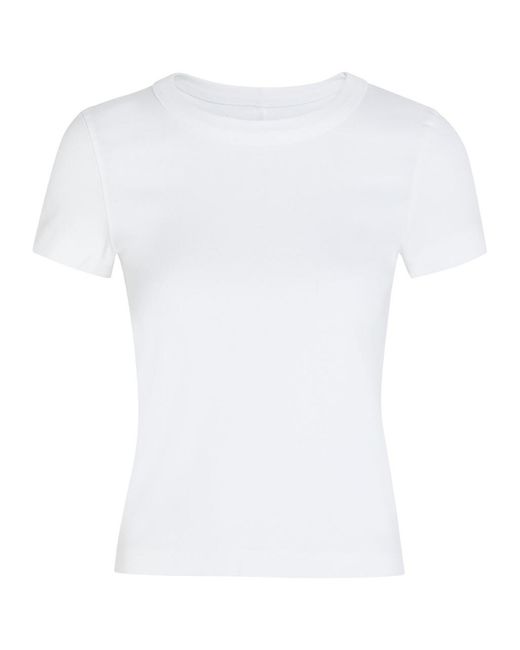 Free People White Atlas Cotton T-Shirt