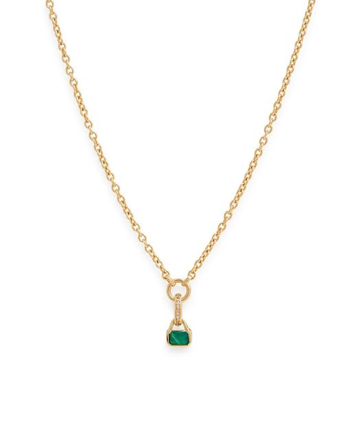 V By Laura Vann Metallic Crystal-embellished 18kt Gold-plated Necklace