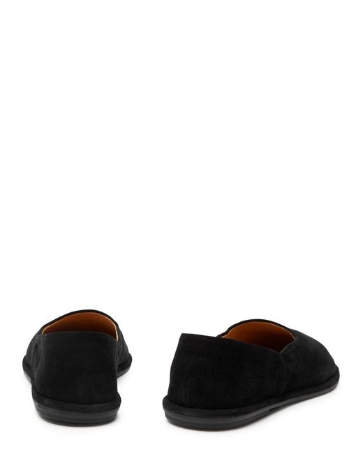 The Row Black Canal Suede Flats