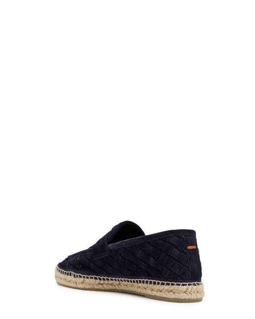 Castaner Blue Nilo Braided Suede Espadrille Loafers for men