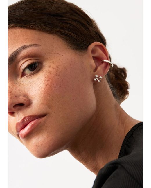 Missoma White X The Flag Twins Atom Sterling Stud Earrings