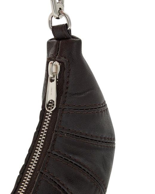Lemaire Black Croissant Mini Leather Bag Charm