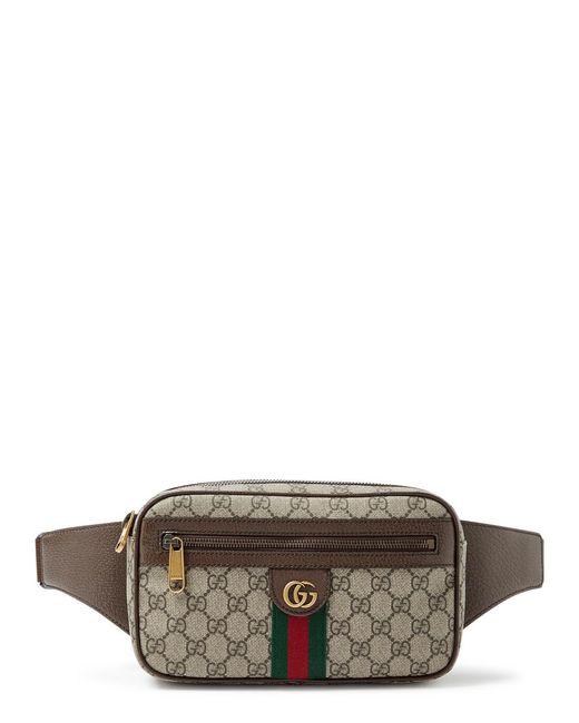 Gucci Gray Ophidia gg-monogrammed Canvas Belt Bag for men