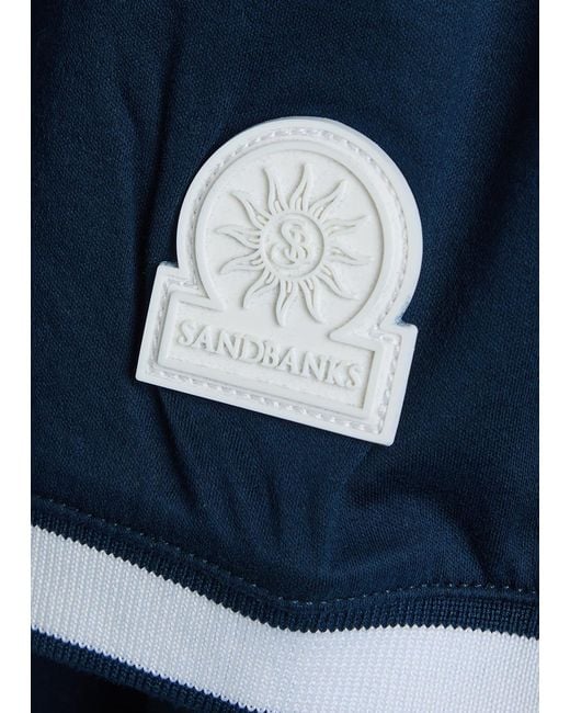 Sandbanks Blue Logo Cotton Polo Shirt for men