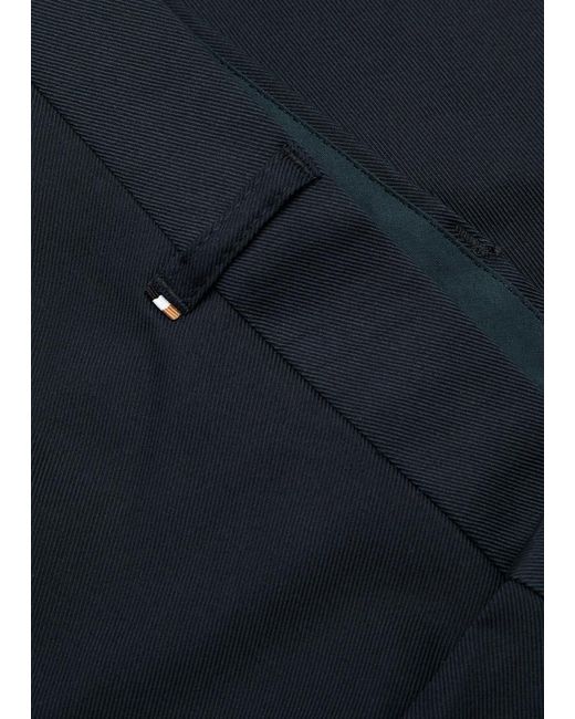 Boss Blue Pepe Stretch-Cotton Cargo Trousers for men