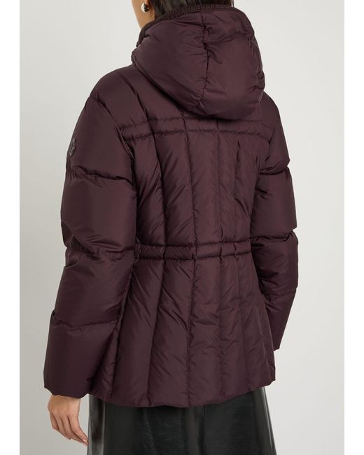 Moncler Purple Estom Padded Drawstring Shell Jacket