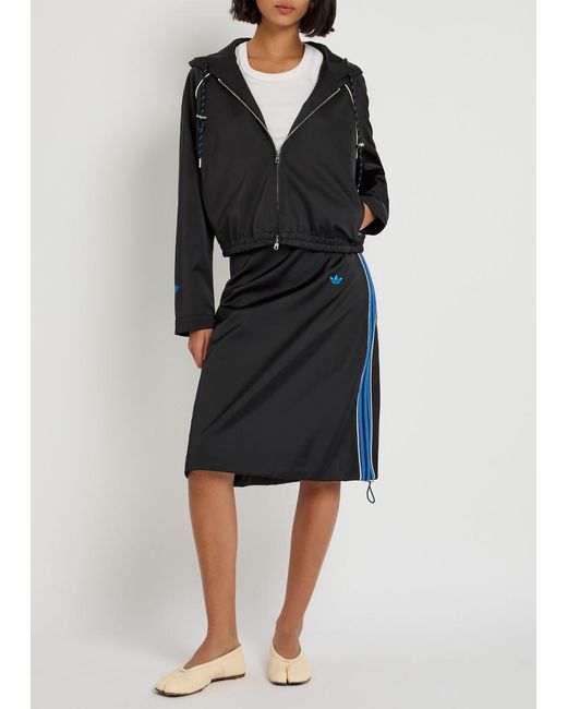 Wales Bonner Black Adidas X Satin Midi Skirt