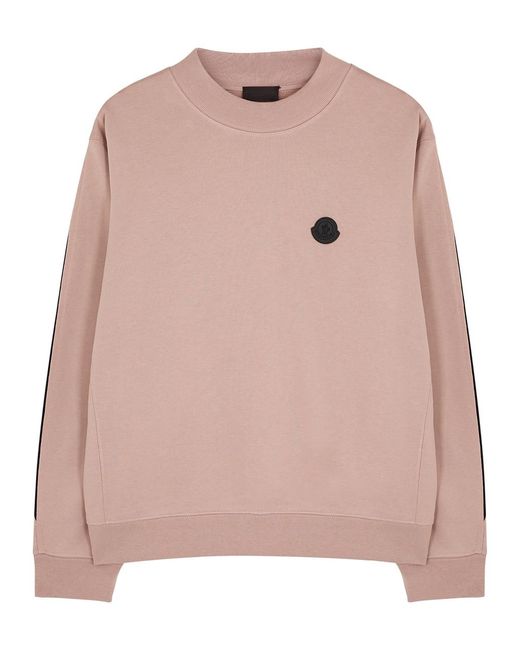 Moncler Pink Logo Cotton Sweatshirt