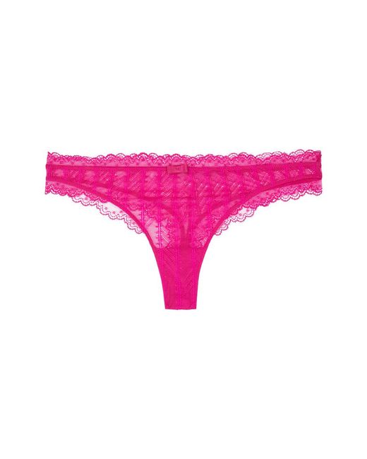 Simone Perele Pink Canopee Tanga Stretch-Lace Thong