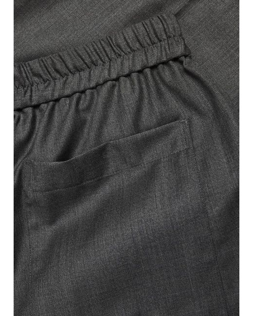 Officine Generale Gray Nilson Wool And Cashmere-Blend Trousers for men