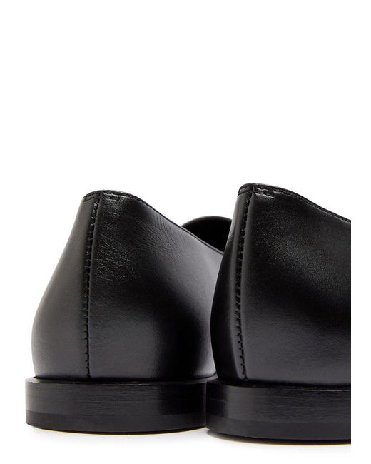 Manolo Blahnik Black Polonoff Two-Tone Leather Loafers