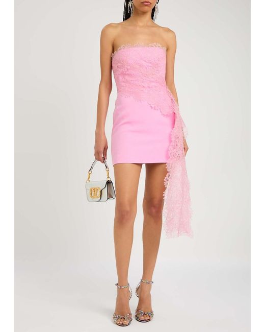 knee length dresses for ladies David Koma Crystal-Embellished Cady Mini Dress – Runway Catalog main image 0