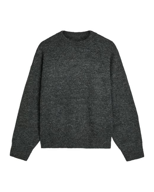 MKI Miyuki-Zoku Gray Logo-Embroidered Brushed Knit Jumper for men