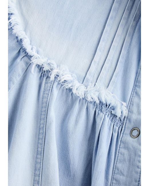 Free People Blue On The Road Chambray Maxi Dress
