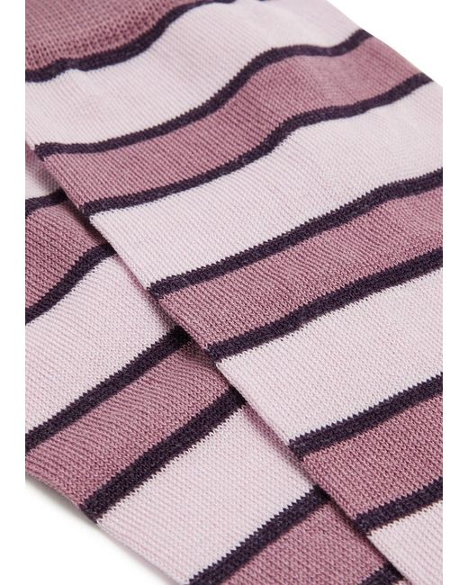 Paul Smith Purple Eric Striped Stretch-cotton Socks for men