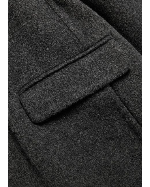 Vince Black Single Breasted Wool-Blend Coat