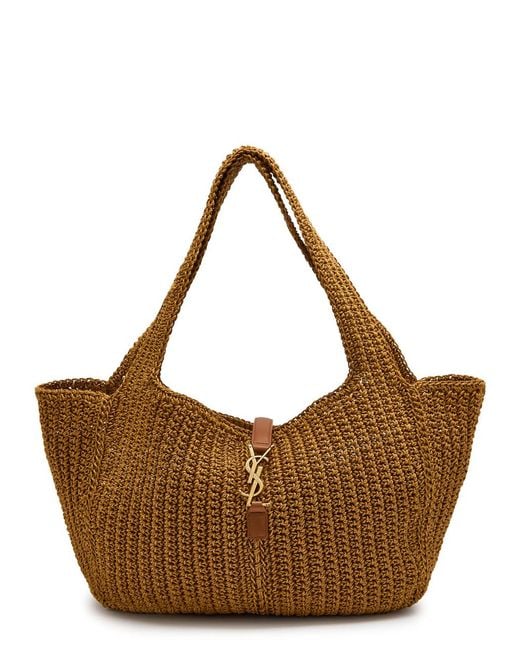 Saint Laurent Brown Le 5 À 7 Bea Cord Tote