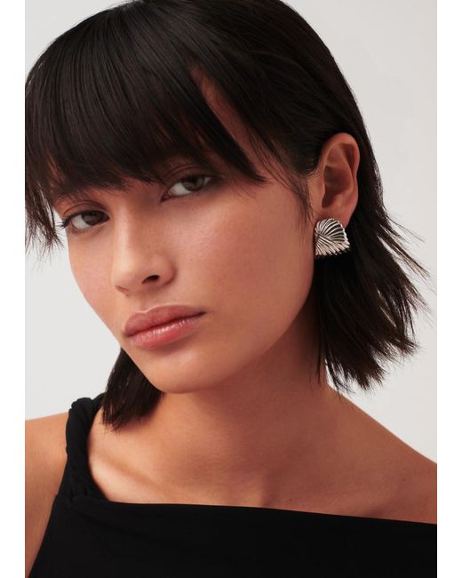 Missoma Metallic Ripple-Plated Stud Earrings