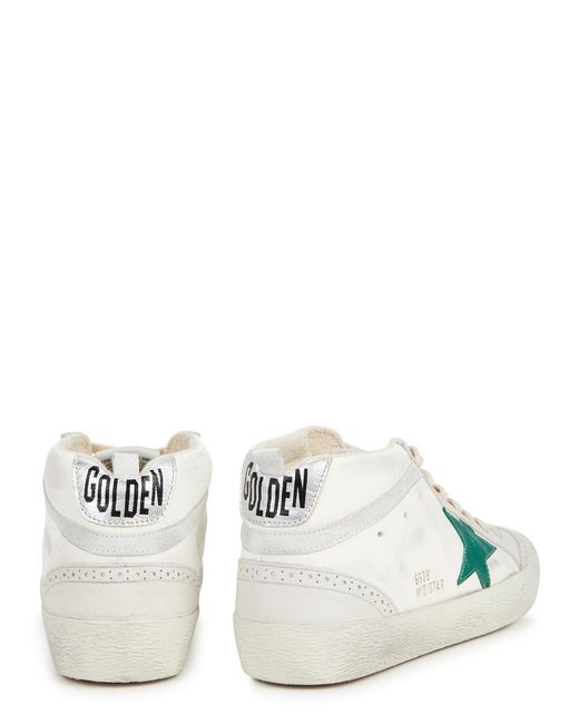 Golden Goose Deluxe Brand White Old School Distressed Leather Sneakers