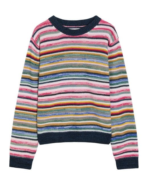 Suzie Kondi Blue Kismet Striped Cashmere Jumper