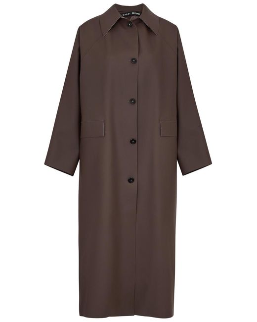 Kassl Brown Longline Rubberised Coat