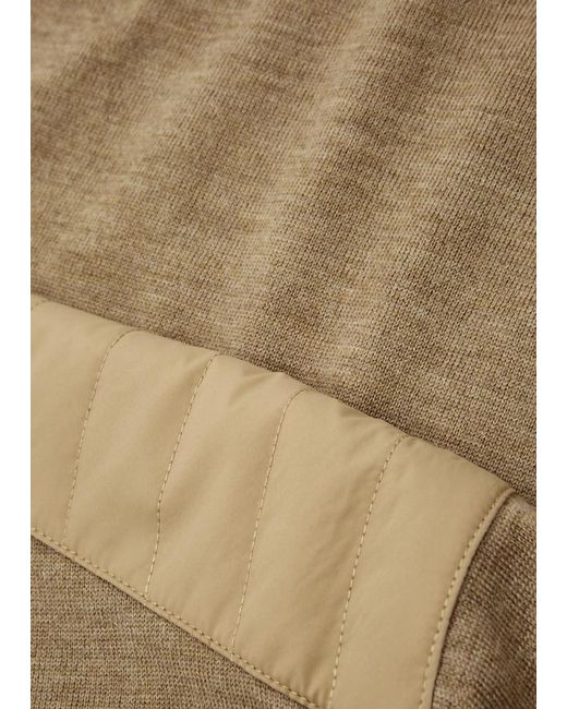Belstaff Natural Kerrigan Panelled Wool Jumper for men