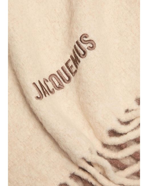 Jacquemus Natural Le Moisson Dégradé Alpaca-Blend Scarf