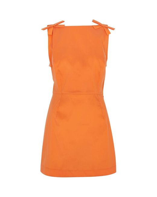 BERNADETTE Orange Kim Taffeta Mini Dress
