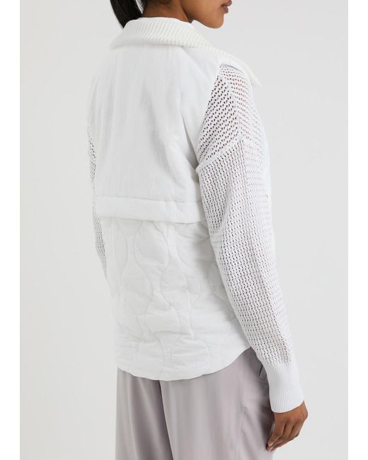 Varley White Zarah Quilted Shell Gilet