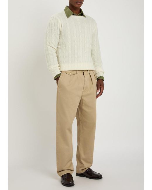 Polo Ralph Lauren Natural Tapered-Leg Twill Trousers for men