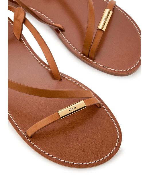 Chloé Brown Matilda Leather Sandals