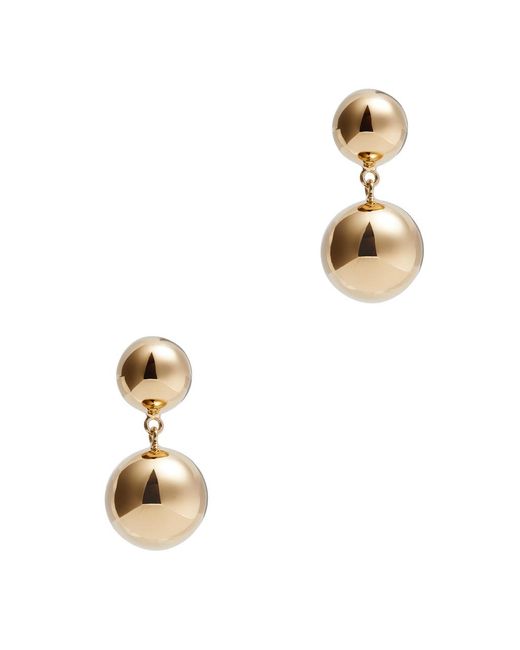 LIE STUDIO Metallic The Caroline 18kt -plated Drop Earrings