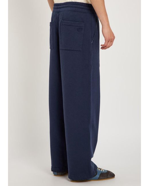 Picante Blue Everyday Wide-Leg Cotton Sweatpants for men