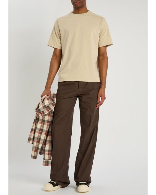 Rick Owens Natural Brad Cotton T-Shirt for men