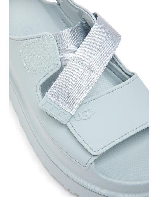 Ugg White Golden Glow Rubber Sandals