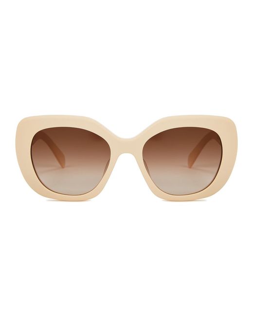 Céline Brown Oversized Oval-frame Sunglasses, Sunglasses, Oversized