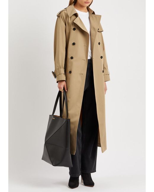 Herno Natural Double-breasted Cotton Trench Coat