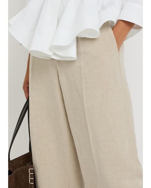 J.W. Anderson Natural Tailored Cotton And Linen-Blend Trousers