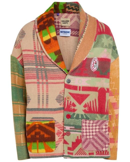 GALLERY DEPT. Logo-Embroidered Patterned Cotton-Blend Cardigan for men