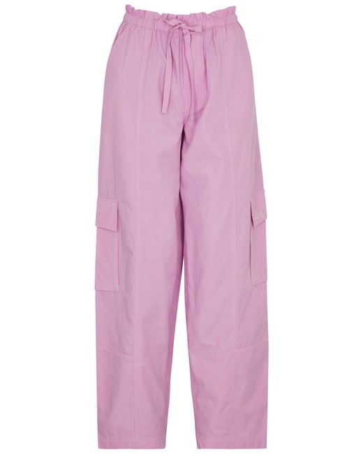 Damson Madder Pink Rocket Cotton Cargo Trousers