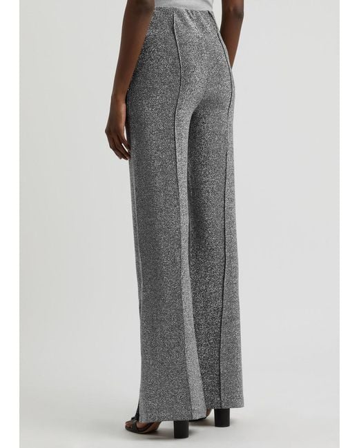 Day Birger et Mikkelsen Gray Wagner Straight-Leg Metallic Lamé Trousers