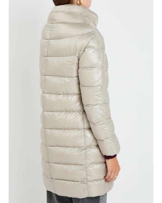 Herno Natural Quilted Shell Coat