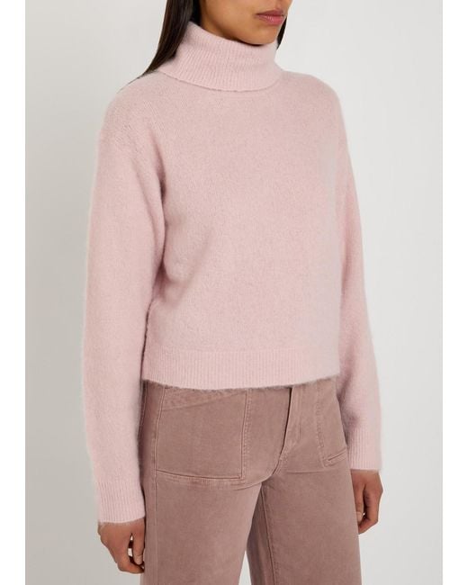 PAIGE Pink Viviana Roll-Neck Knit Jumper