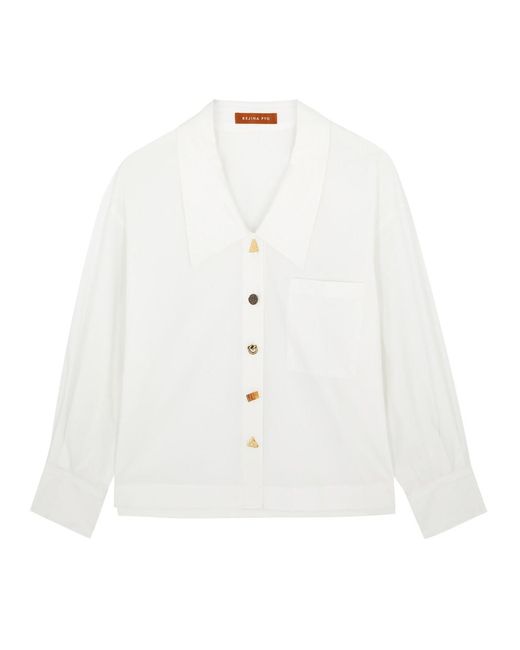 Rejina Pyo White Akari Cotton-Poplin Shirt
