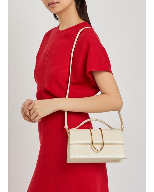 Jacquemus Natural Le Grand Bambino Polka Dot Leather Top Handle Bag